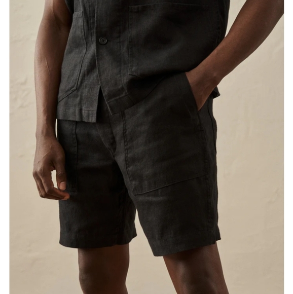 Buck Mason Other - Buck Mason Loomed Linen Fatigue Short Black L